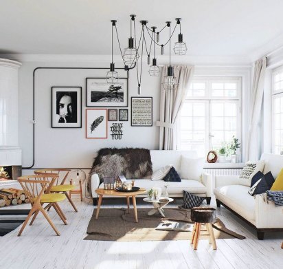 современный стиль дизайна квартиры скандинавский