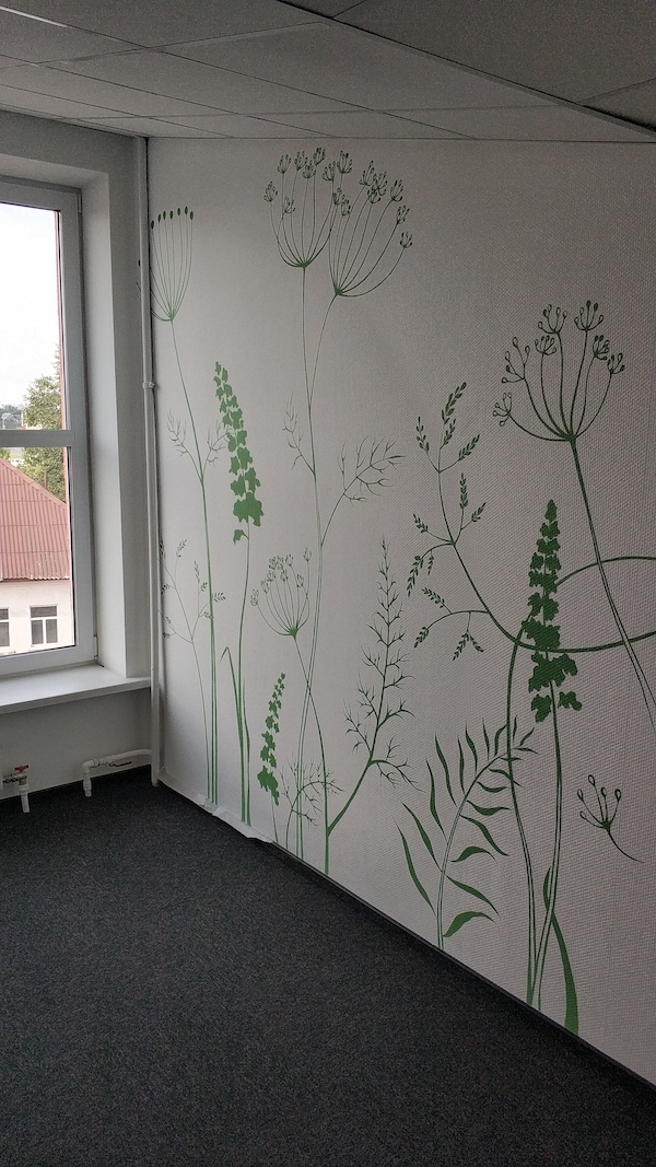 декорирование стен офиса художественной росписью фото