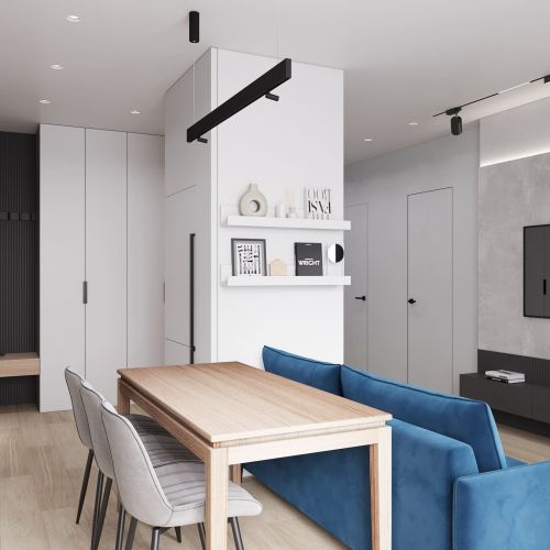 Дизайн проект квартиры 61 м² в ЖК Променад
